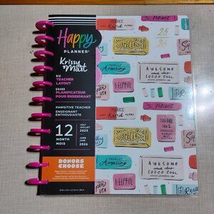 New Happy Planner Pawsitive Teacher 12-Month Dated Planner July 2025-June 2026